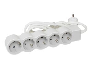 Разклонител Legrand, 5x2P+E, 3m кабел, бяло/сиво